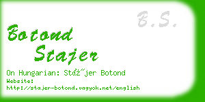 botond stajer business card